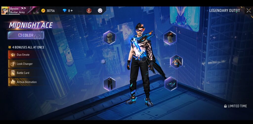 midnight ace evo bundle free fire