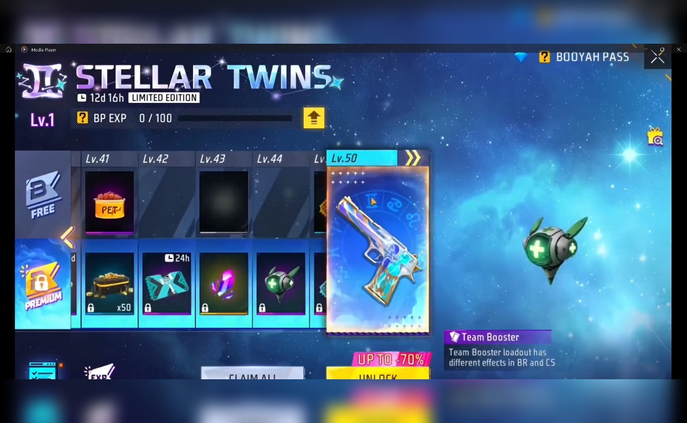 ff booyah pass s42 weapon desert eagle