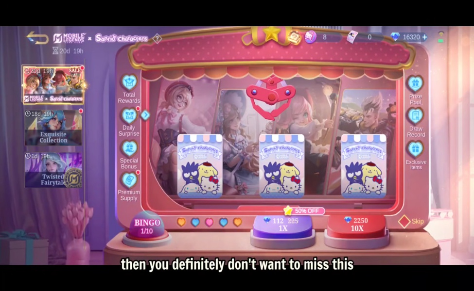draw cost and discount in mlbb sanrio 2026 phase 2