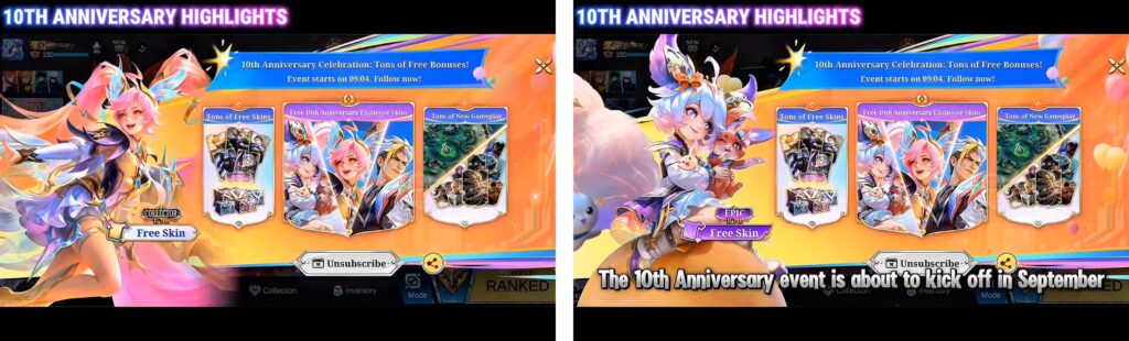 how to get free skins in mlbb 10th anniversary