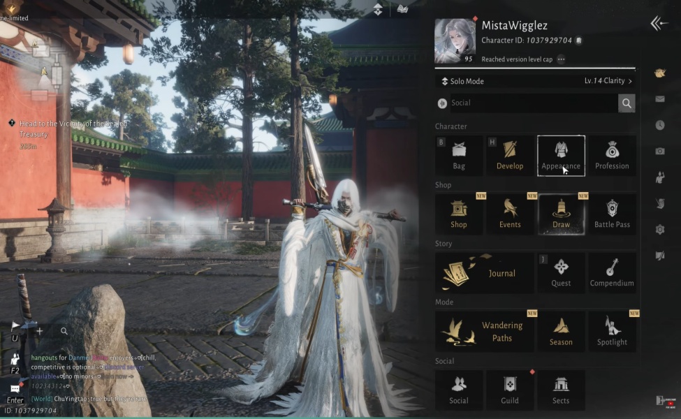 how to import a character code for where winds meet
