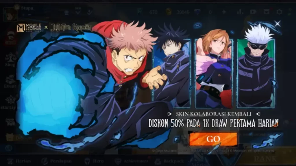 mlbb x jujutsu kaisen premium supply phase 2 schedule