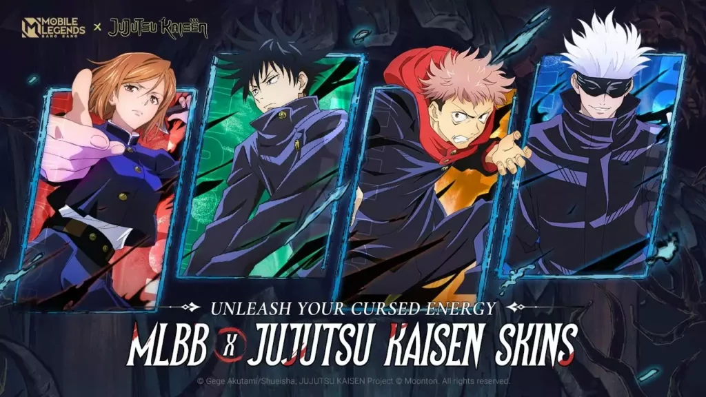the main characters of Jujutsu Kaisen x MLBB