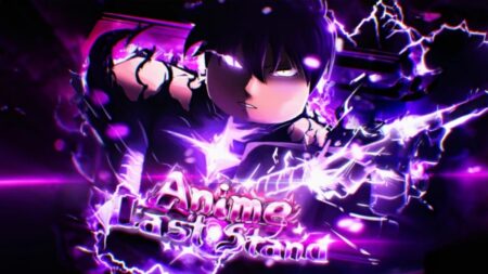 Anime Last Stand promotional artwork featuring an anime character with purple