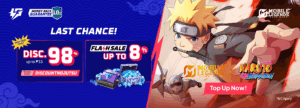 Mobile Legends Bang Bang Naruto Shippuden promo flash sale banner