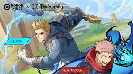 Honor of Kings x Jujutsu Kaisen crossover featuring Biron and Yuji Itadori