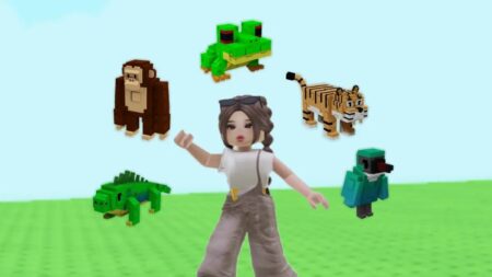 Player character surrounded by Jungle Egg pets in Grow a Garden game