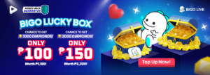 Bigo Live Lucky Box promotion offering up to 2000 diamonds for ₱150