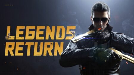 Crossfire Legends character with weapon promoting redeem code offer