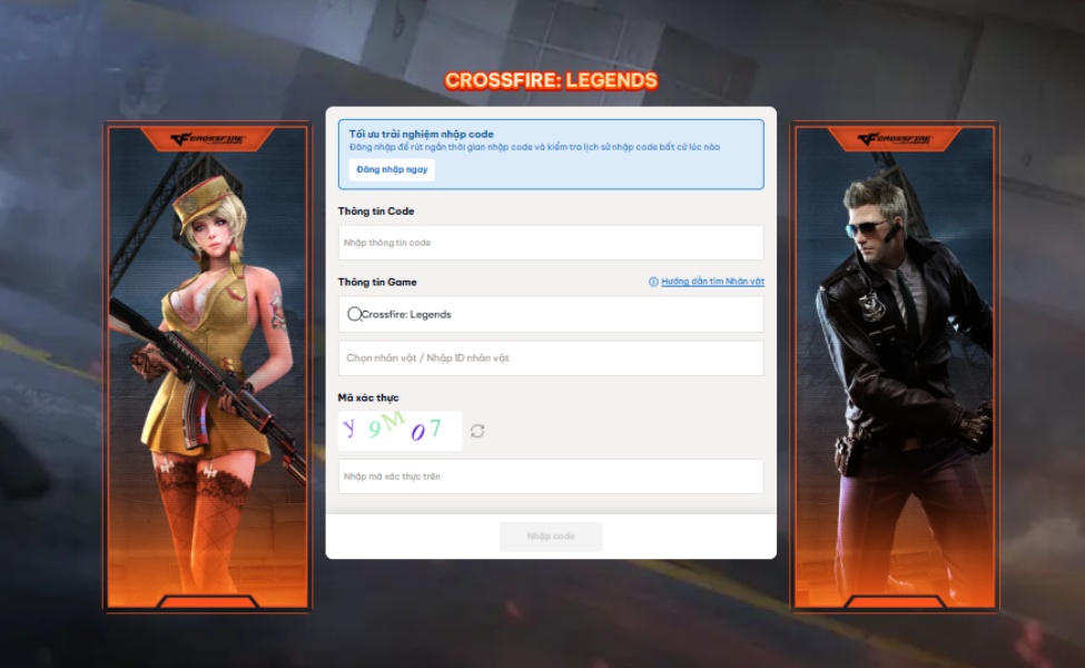 how to redeem crossfire legends code