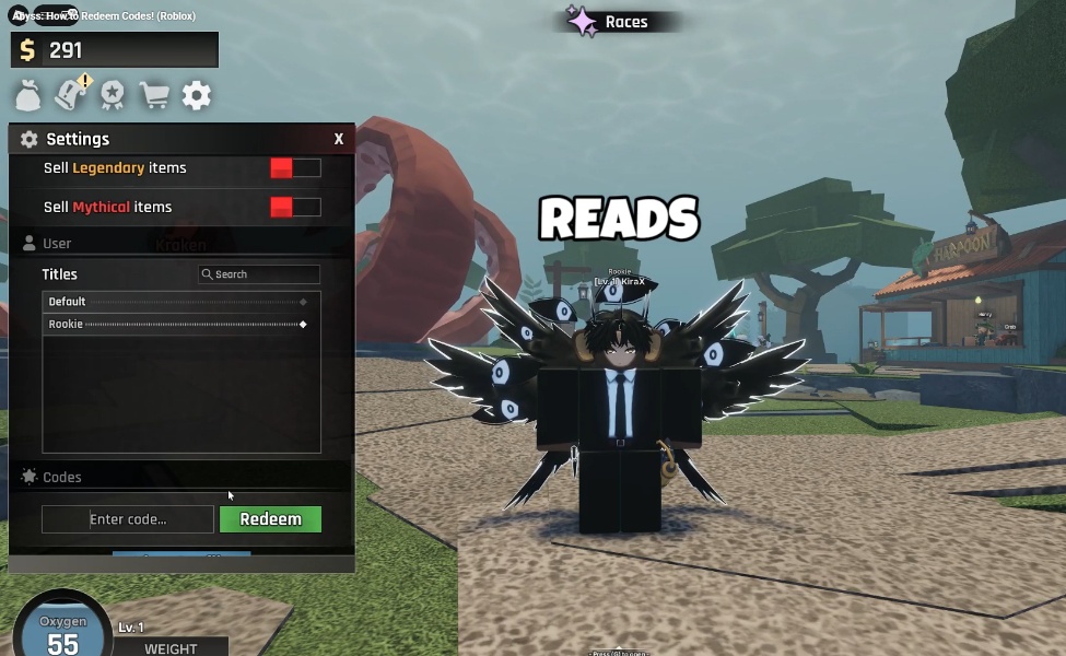 how to redeem roblox abyss codes