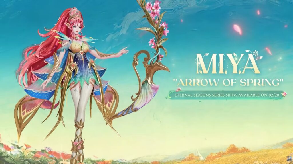 miya "arrow of spring" skin detail look