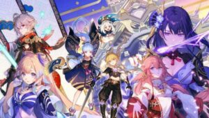 HoYoverse characters from Genshin Impact and Honkai Star Rail promotional
