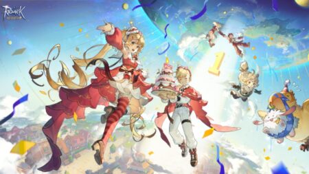 Ragnarok Origin Classic characters celebrating with cake and confetti in