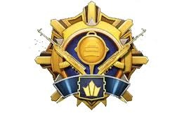 Golden Ace rank badge with star emblem from PUBG Mobile