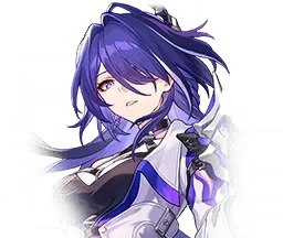 Anime character with purple hair wielding a weapon in Honkai Star Rail