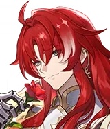 Anime character with long red hair in Honkai Star Rail banner artwork