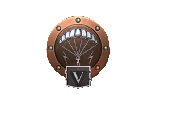 Bronze rank badge with parachute emblem for PUBG Mobile