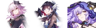 Three anime characters from Honkai Star Rail Phase 1 4.0 banner artwork