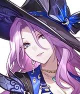 Anime character with purple hair wearing blue outfit in Honkai Star Rail style
