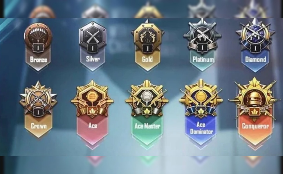 PUBG Mobile ranking tiers from Bronze to Conqueror in order