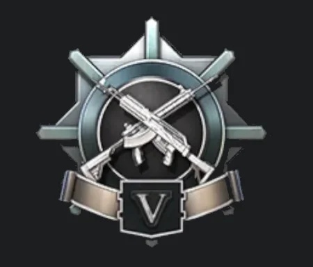 PUBG Mobile Platinum rank badge with crossed rifles emblem