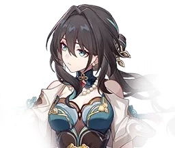 Anime character with dark hair in Honkai Star Rail banner artwork