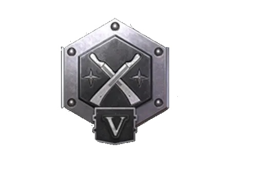 Silver rank badge with crossed weapons icon in PUBG Mobile