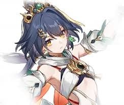 Yunli character from Honkai Star Rail with dark hair and elegant outfit design