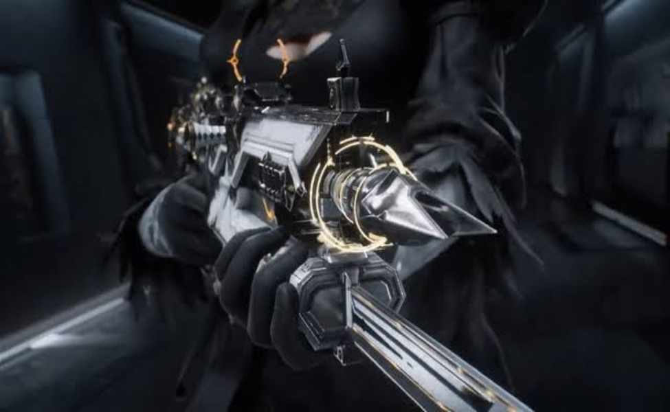 PP19 Bizon Morph Symphony weapon skin with glowing gold accents