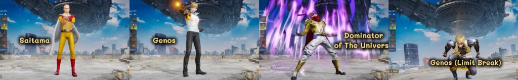 Blood Strike x One Punch Man character skins including Saitama and Genos
