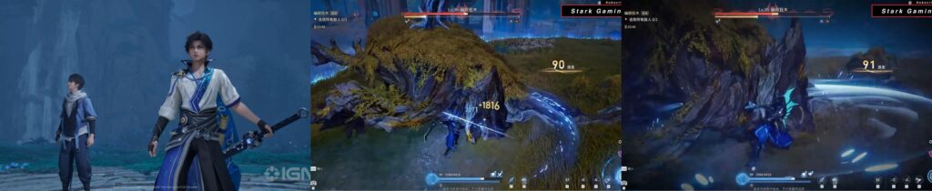 Player character battling large boss enemy in Honor of Kings World