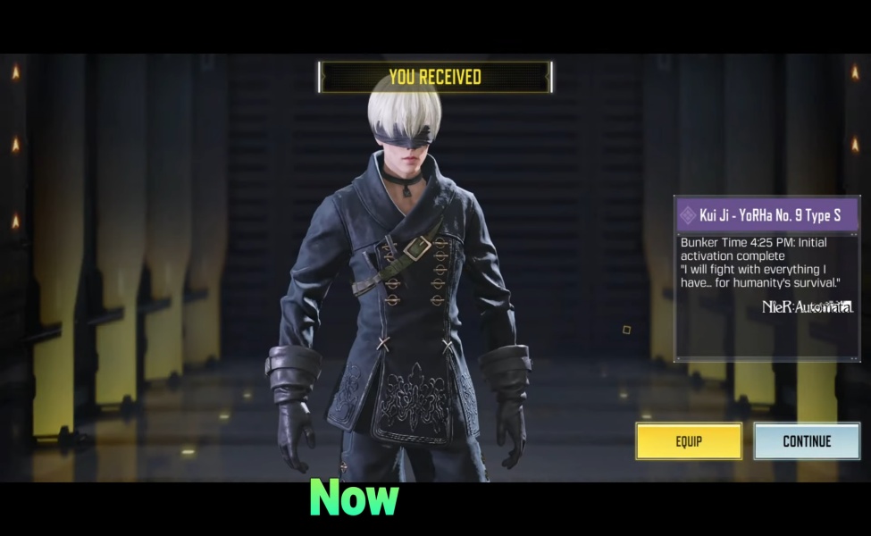 YoRHa No. 9 Type S operator skin received in Call of Duty Mobile NieR Automata