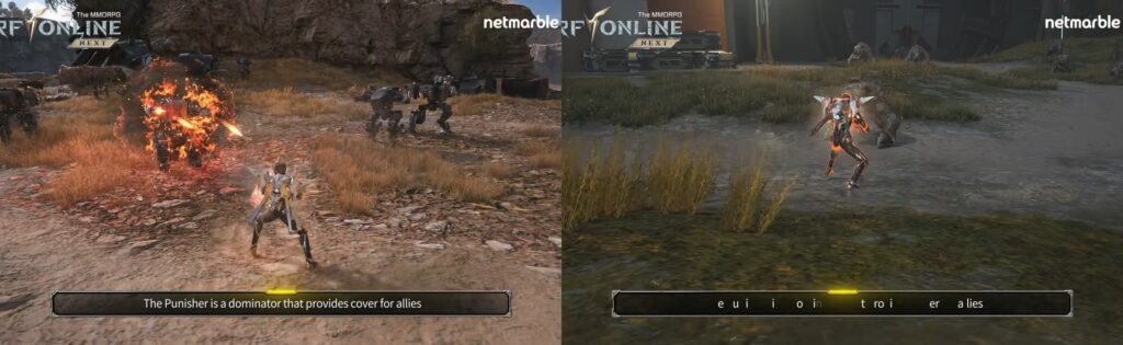 Punisher biosuit gameplay showing AoE attack in RF Online Next