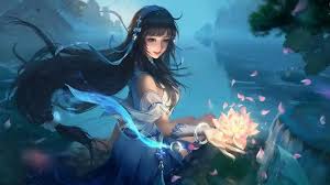Xi Shi character casting magical spell in Honor of Kings: World