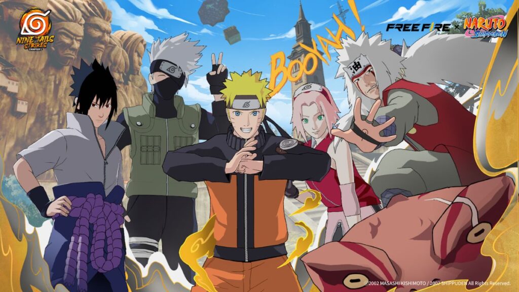 Free Fire x Naruto Chapter 3 crossover featuring Naruto and team characters
