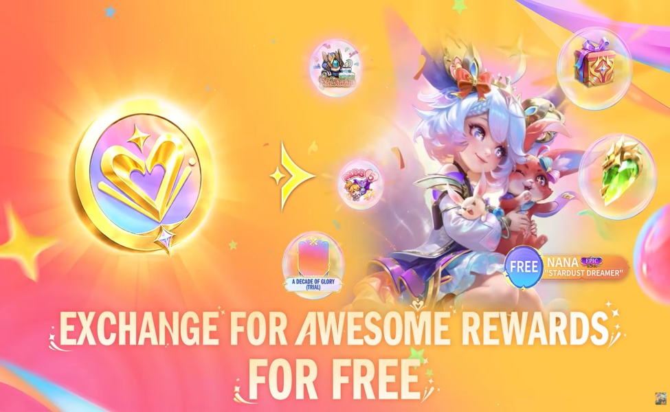 Mobile Legends Season 42 Anniversary rewards exchange featuring character Nana