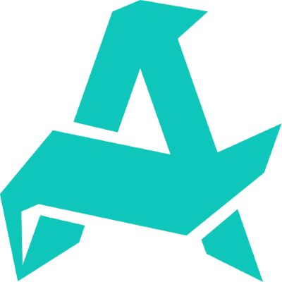 Turquoise star logo with geometric design for Aurora Gaming