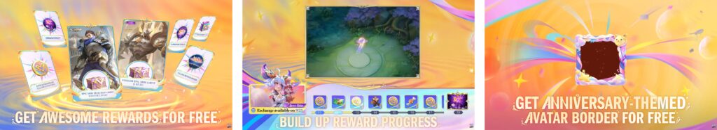 Free rewards display for Mobile Legends anniversary event with collectible