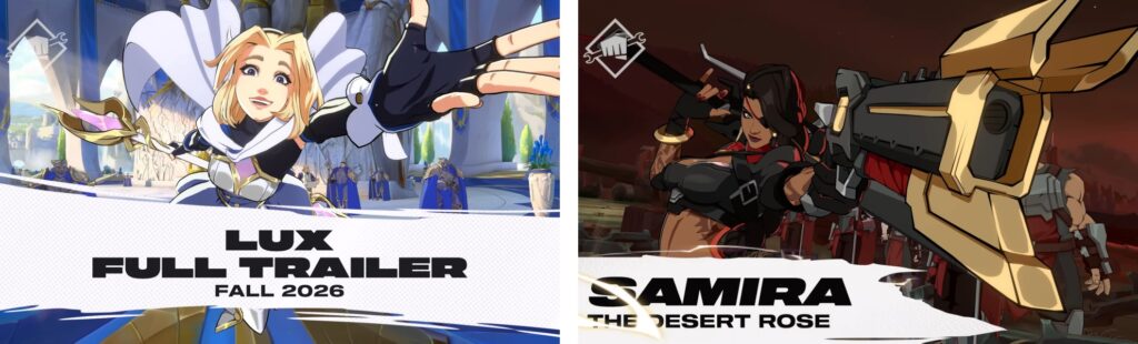 Lux and Samira character trailers for Project 2XKO fighting game