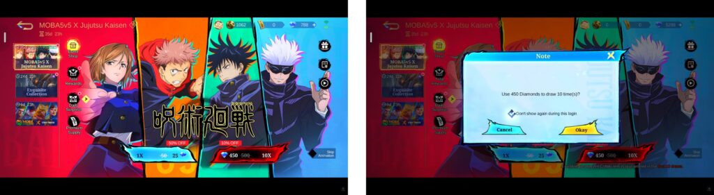 mlbb x jujutsu kaisen revamp phase 1 cost