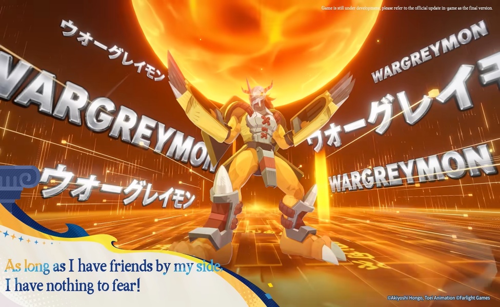 Taichi and Agumon Digivolve to Wargreymon in AFK Journey Digimon crossover