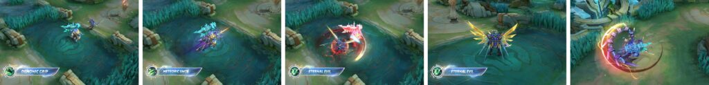 Argus Raiden Maru skin showcasing ability effects and skill animations in mlbb