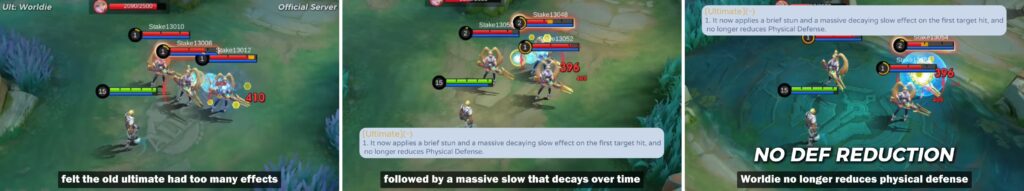 Bruno's revamped Ultimate skill showing stun effect and slow decay changes in