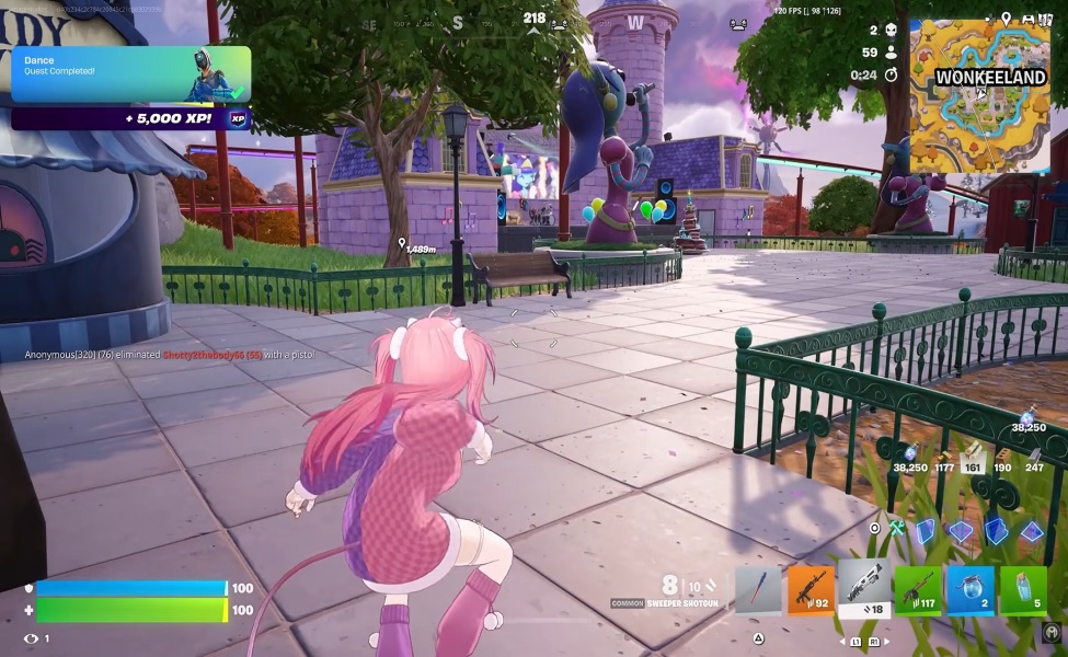 dance quest in fortnite 9th birthday