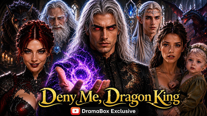 Deny Me, Dragon King cast poster with mystical characters and purple magic