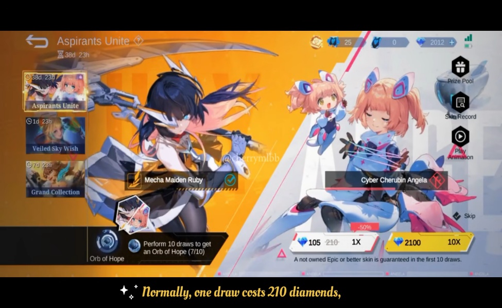 mlbb x aspirants unite rerun 2026 draw prices