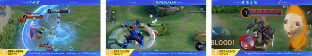 Honor of Kings Flow State gameplay showing new seasonal spell effects