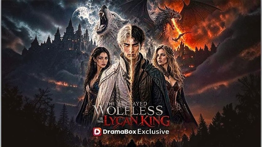 Wolfless and Lycan King fantasy drama poster with castle and characters