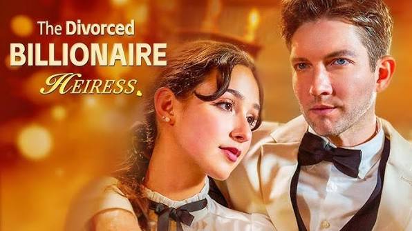 Elegant couple in formal attire for The Divorced Billionaire Heiress drama